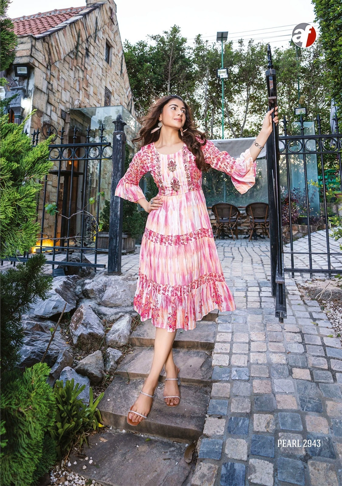 Anju Fabrics Pearl Vol 2 Pure Muslin Wholesale Designer Kurtis Catalog — Wholesale Kurtis, Anju fabric wholesale from Surat — view 3